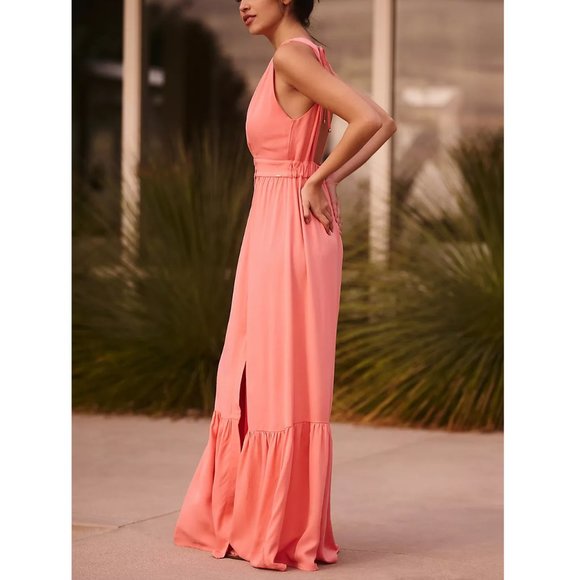 Anthropologie Boamar Daphne Maxi Dress Flamingo Pink - Small - Picture 3 of 10